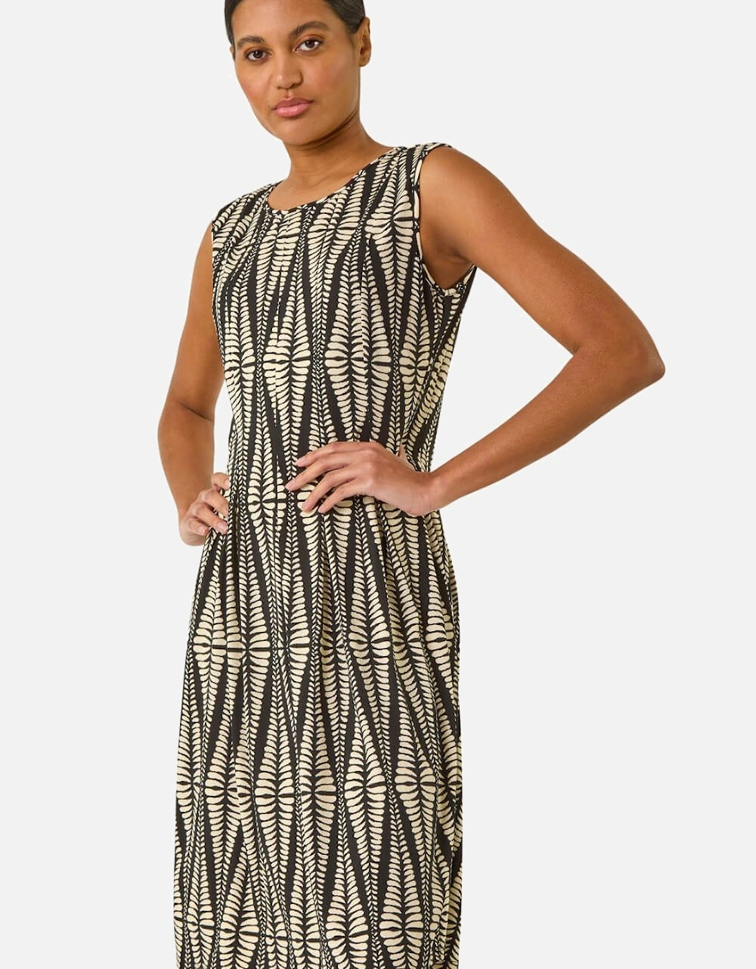 Abstract Print Panel Detail Dress, 2 of 1