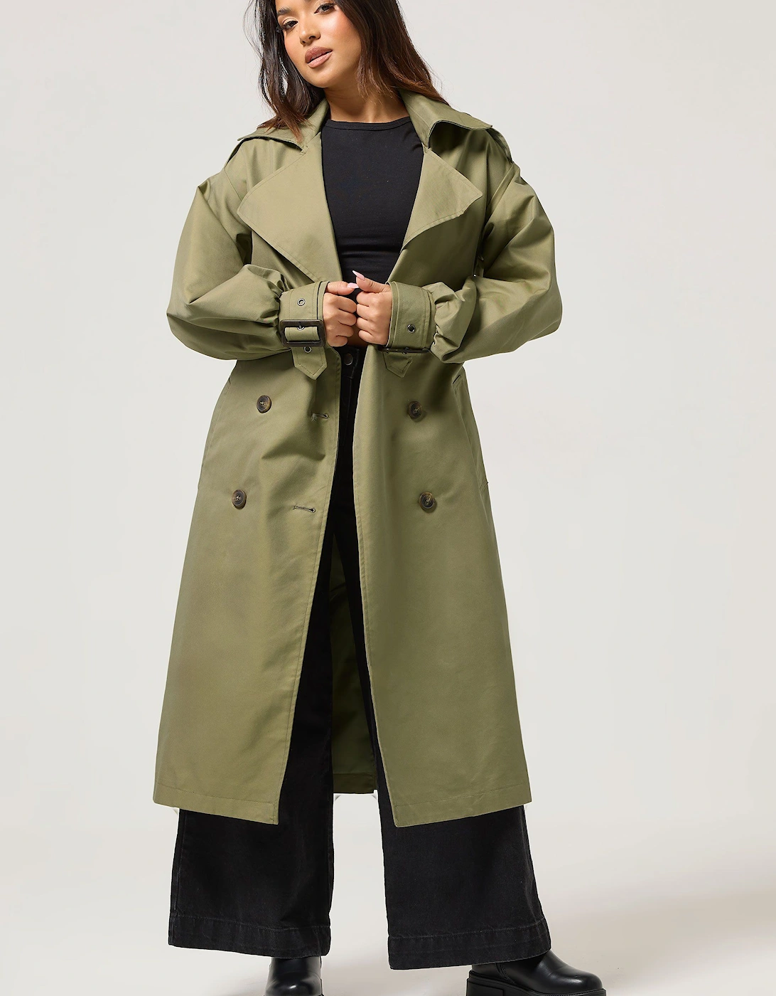 Petite Buckle Trench Coat, 2 of 1