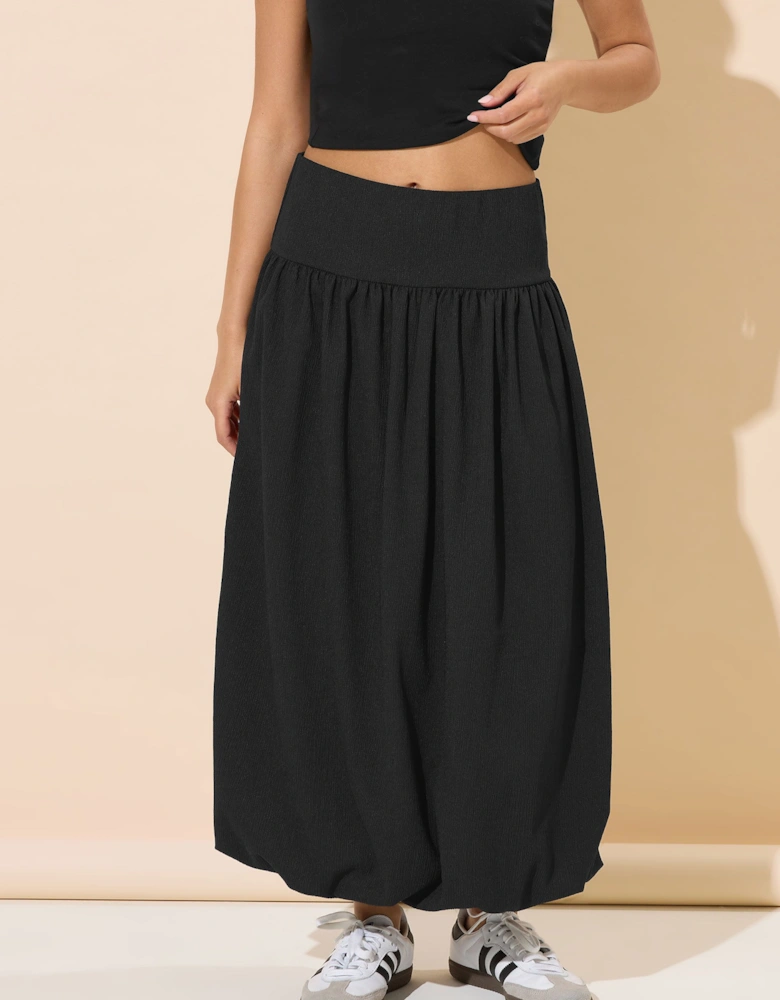 Petite Bubble Hem Maxi Skirt