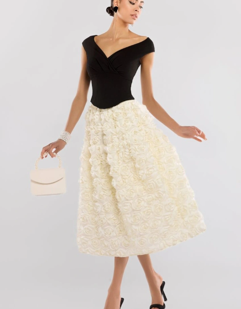 Front Pleated Wrap Off The Shoulder Corset