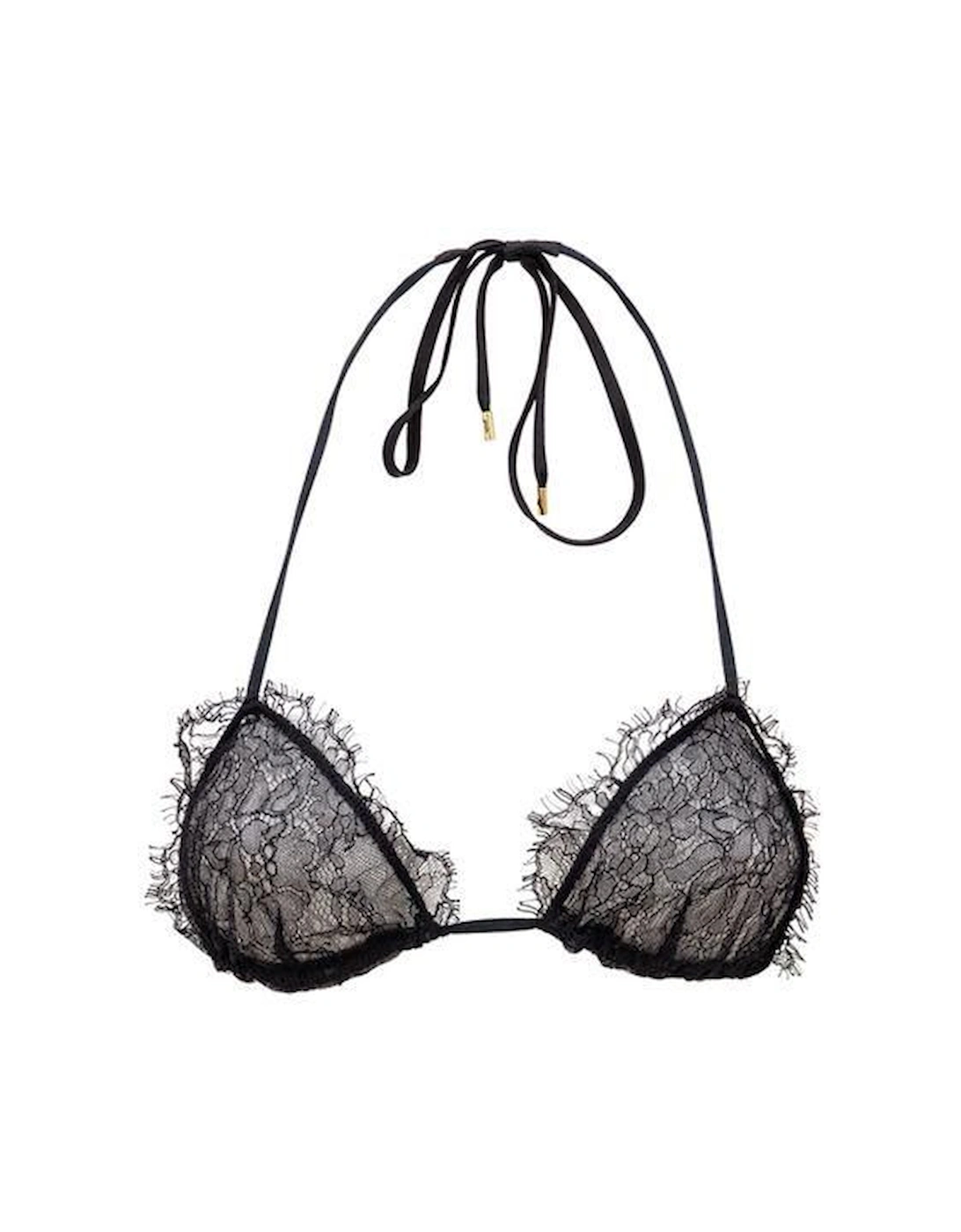 Lace Bralette Halter Tie  - Black Underwear, 2 of 1