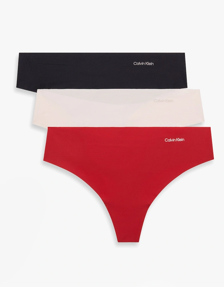 Womens Invisible 3 Pack Thong Multi