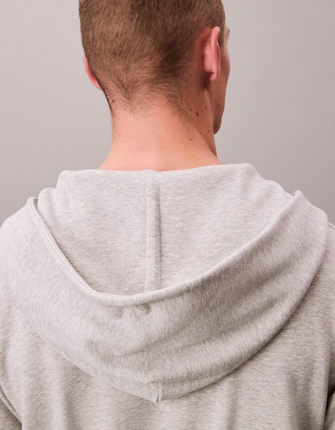 HOODED ROBE Mens Bathrobes Grey Heather