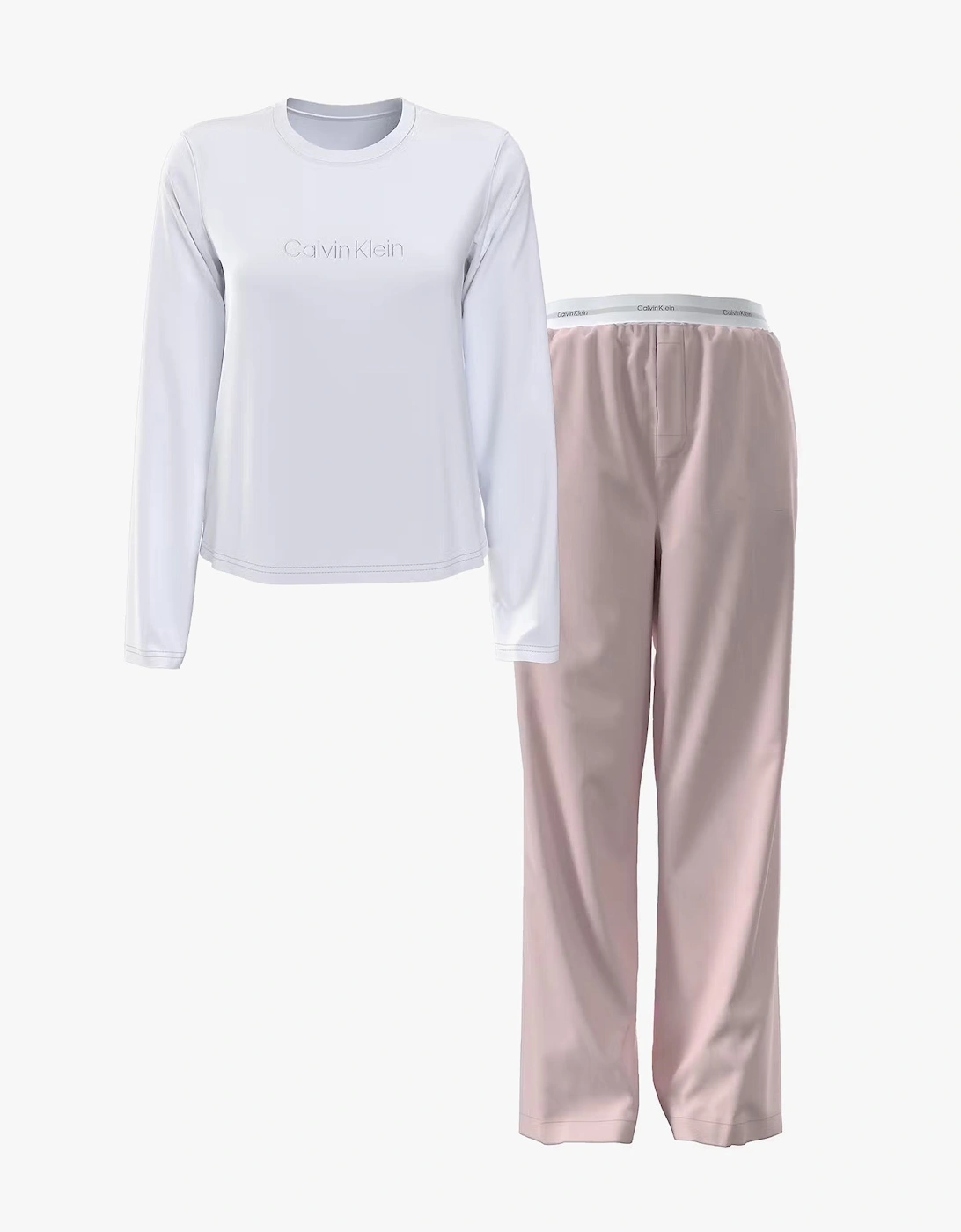 LS PANT SET Womens White, 2 of 1