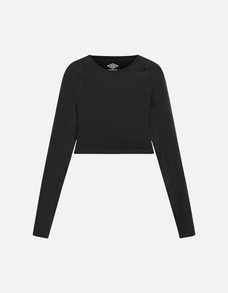 Womens/Ladies Pro Long-Sleeved Training Crop Top