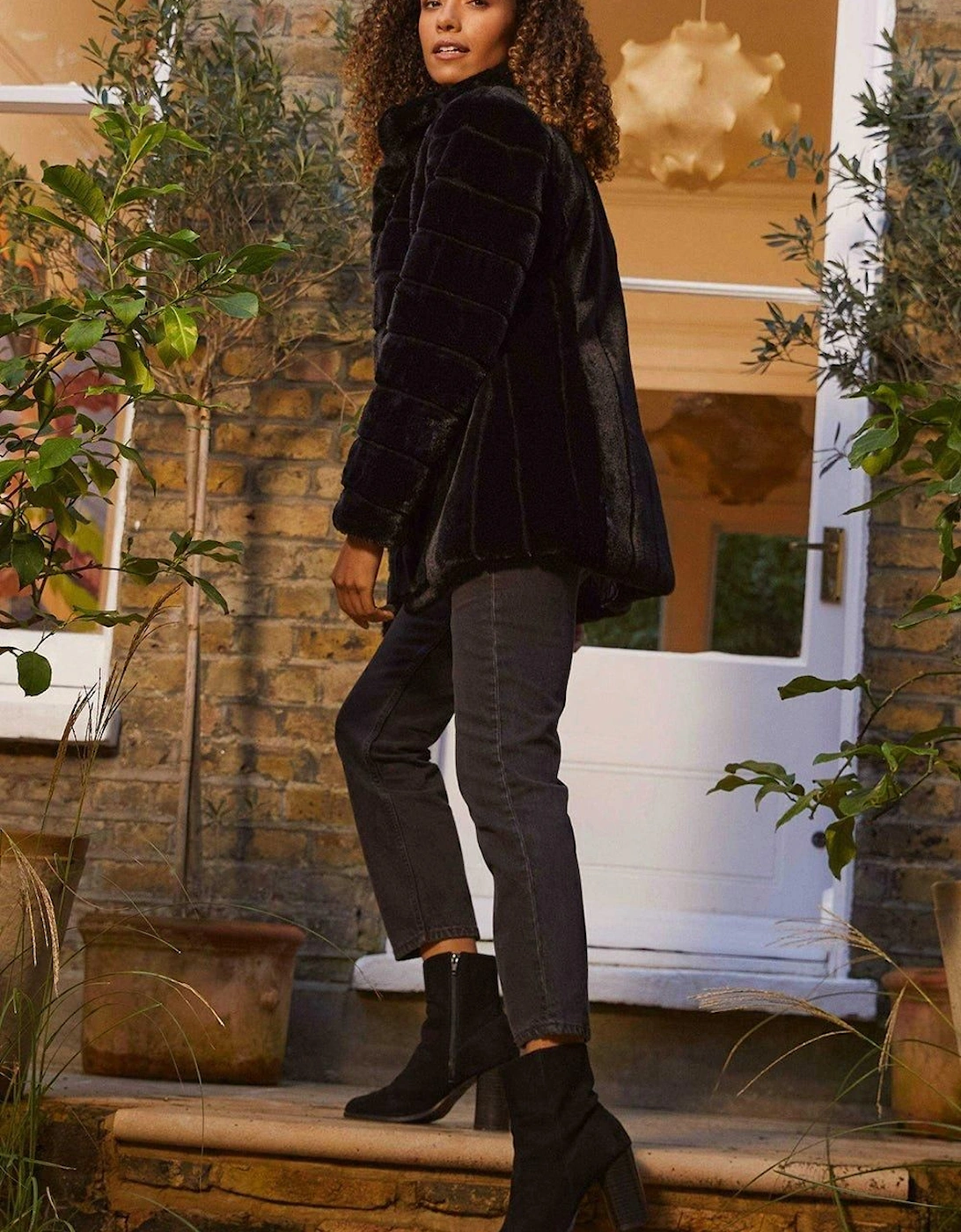 Faux Fur Long Sleeve Coat, 2 of 1