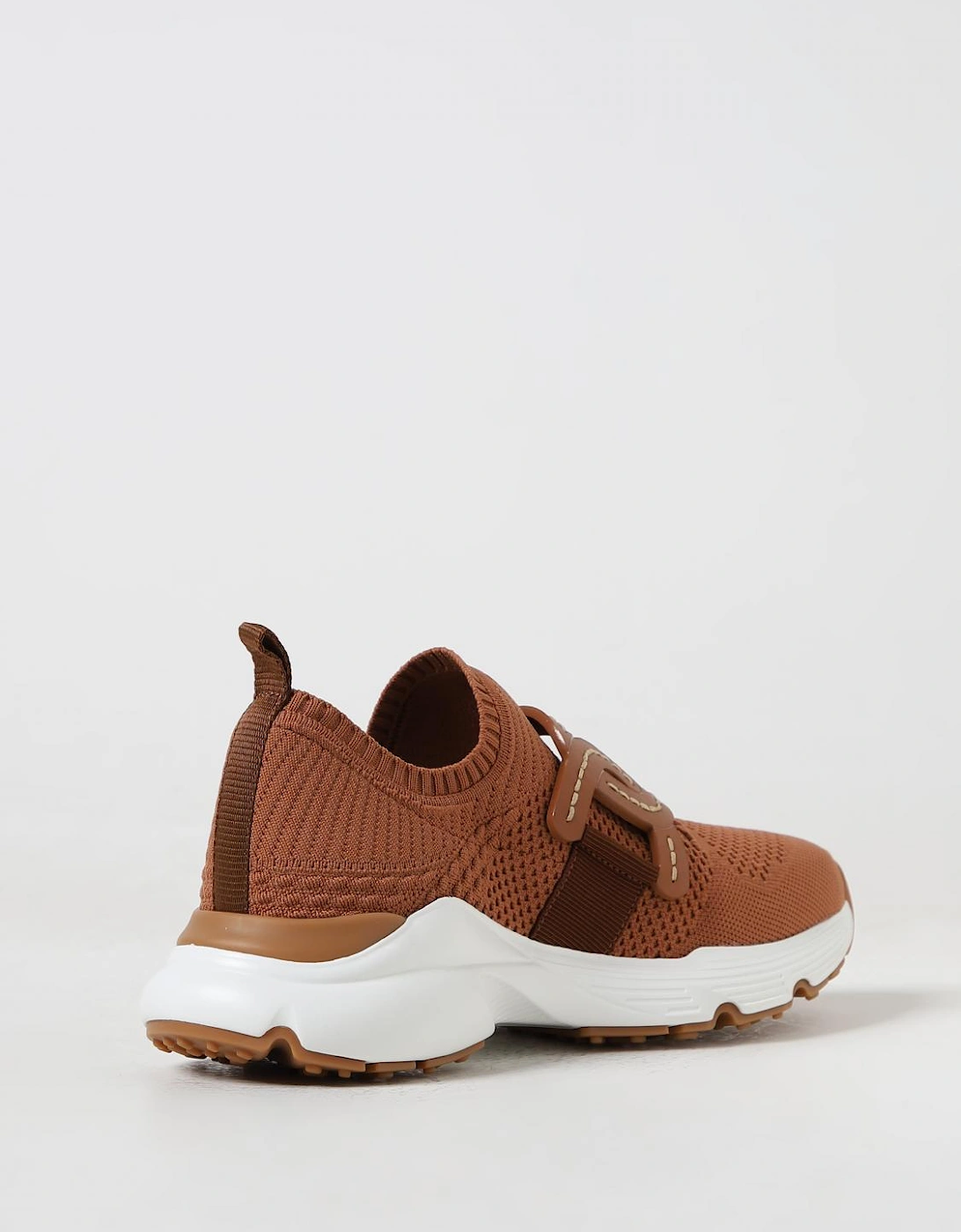 SlipOn Knit Sneaker Leather Detail
