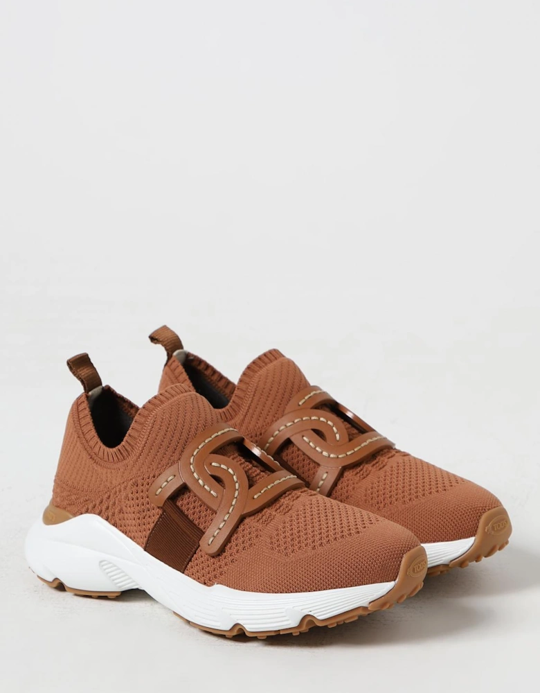 SlipOn Knit Sneaker Leather Detail