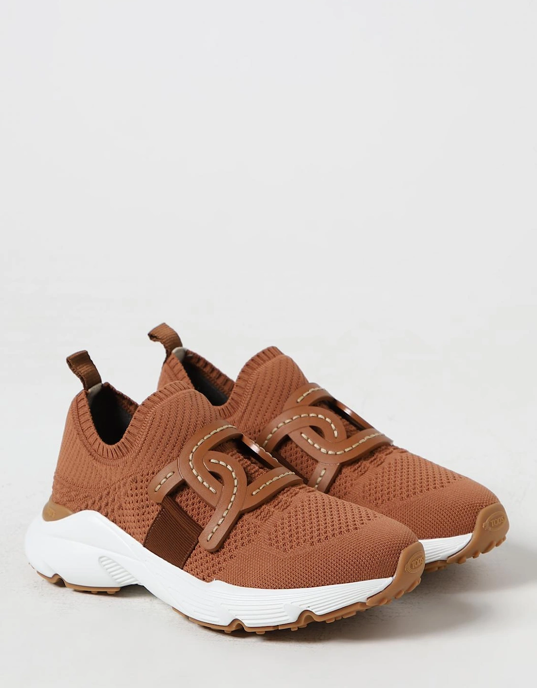 SlipOn Knit Sneaker Leather Detail