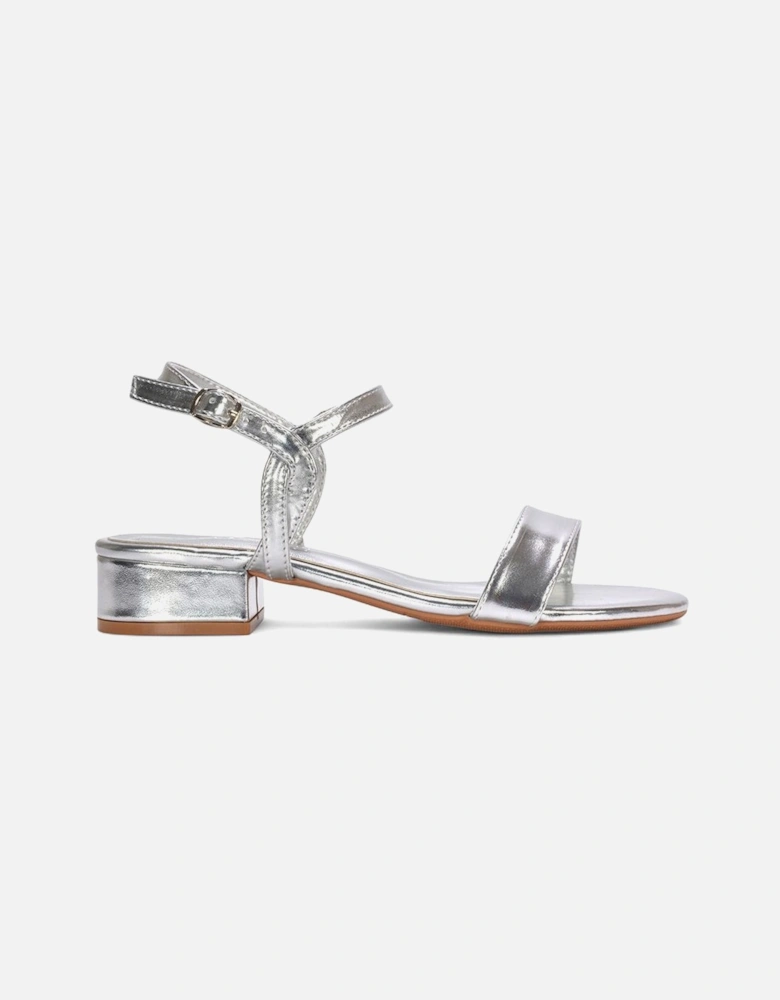 'Moana Low Bock Heel Round Toe Sandals With Buckle Fastening