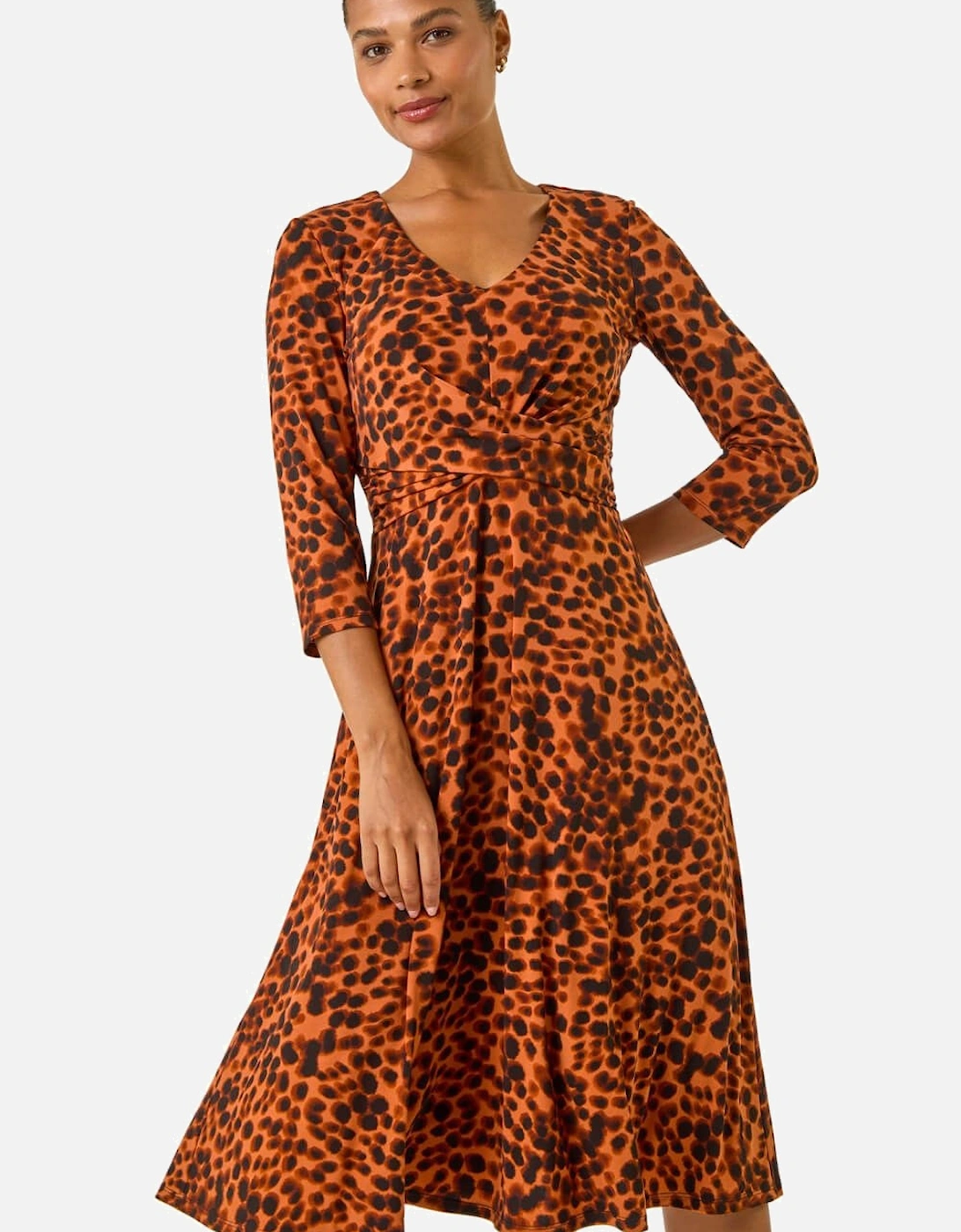 Spot Wrap Bodice Dress, 2 of 1