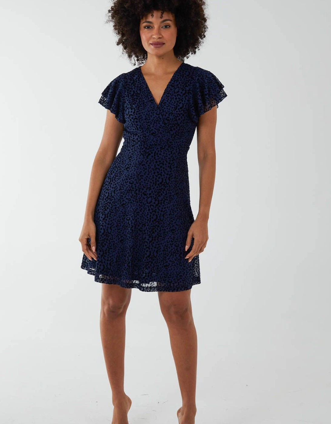 Leopard Velvet on Mesh Dress, 2 of 1