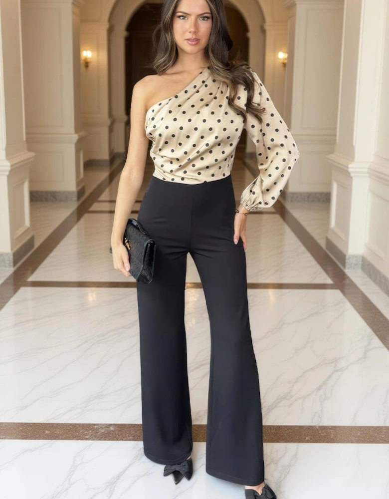 Multi Polka Dot 2 in 1 One Sleeve Jumpsuit