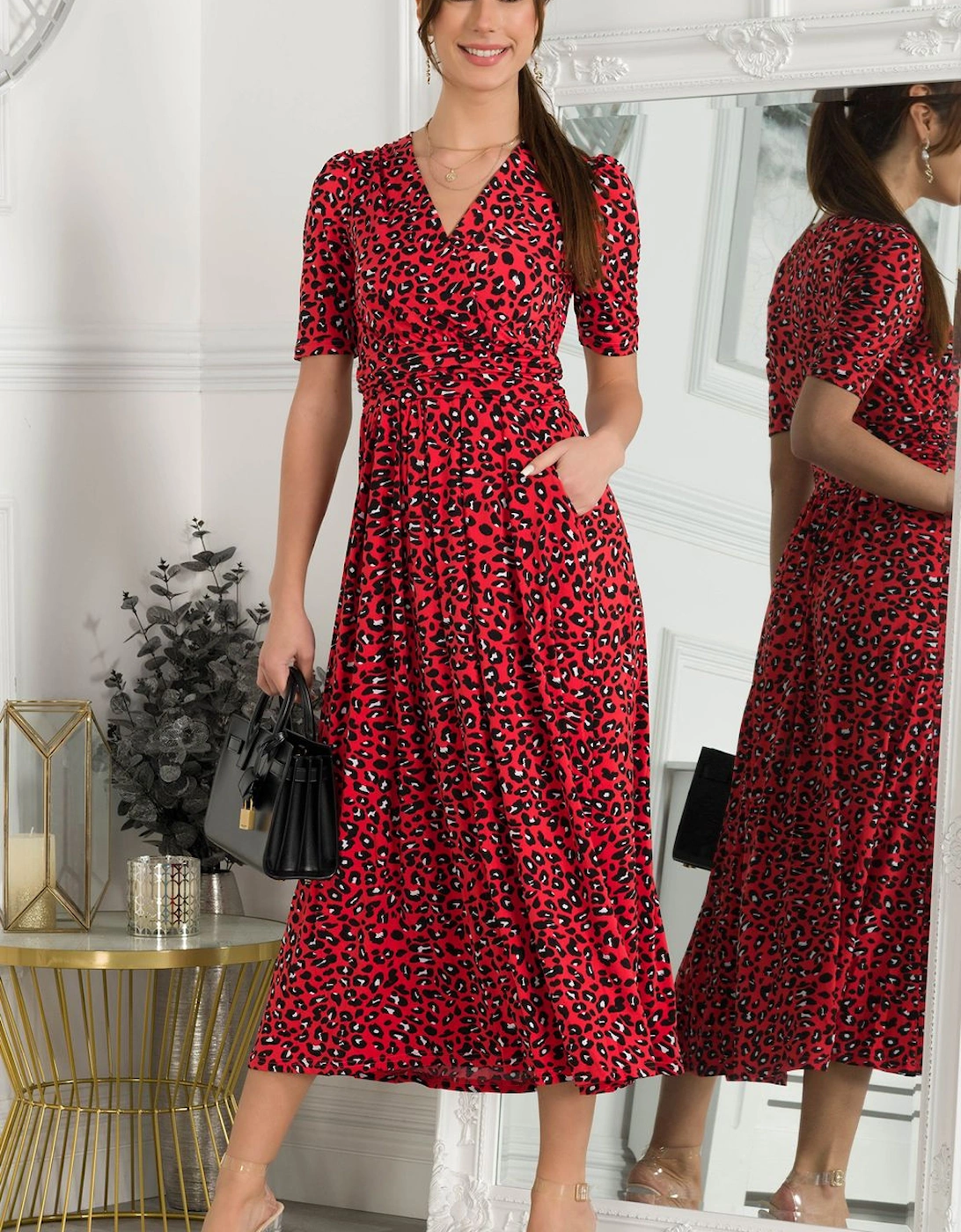 Selene Animal Print Maxi Dress, 2 of 1