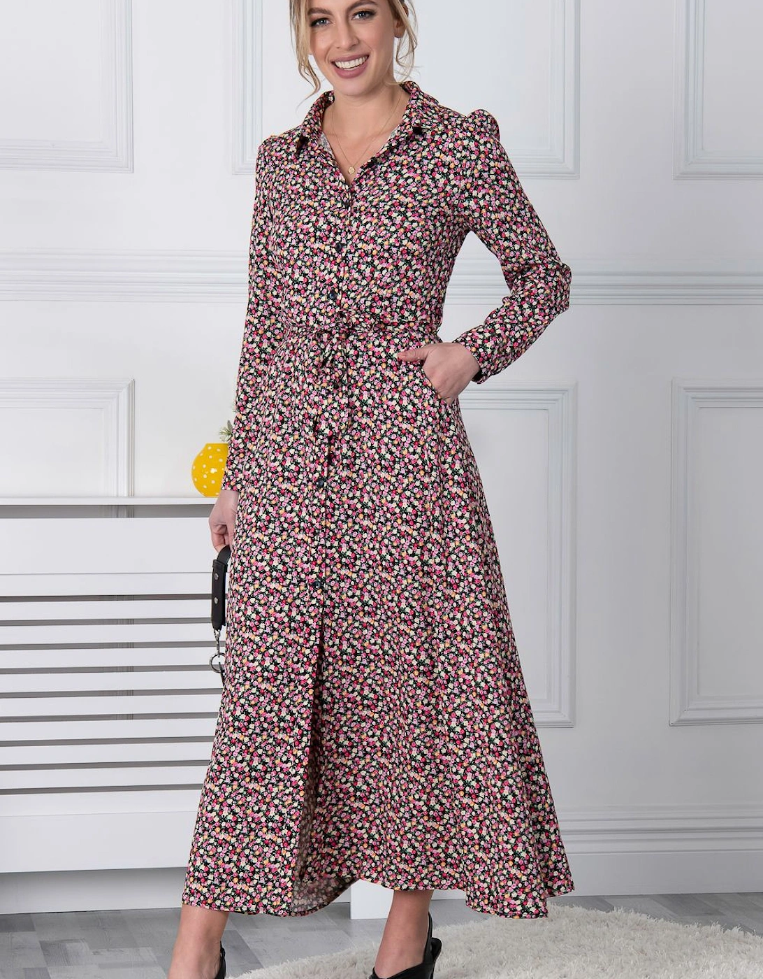 Lucia Print Shirt Maxi Dress, 2 of 1