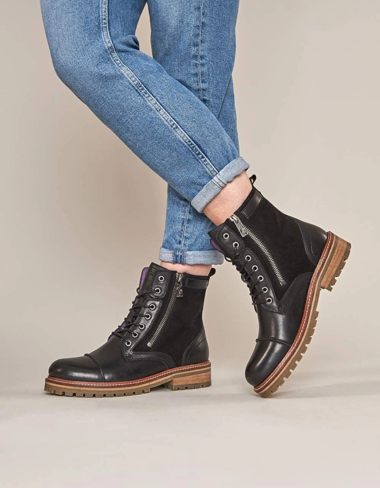 'Bardsey 2' Ladies Leather Biker Boots