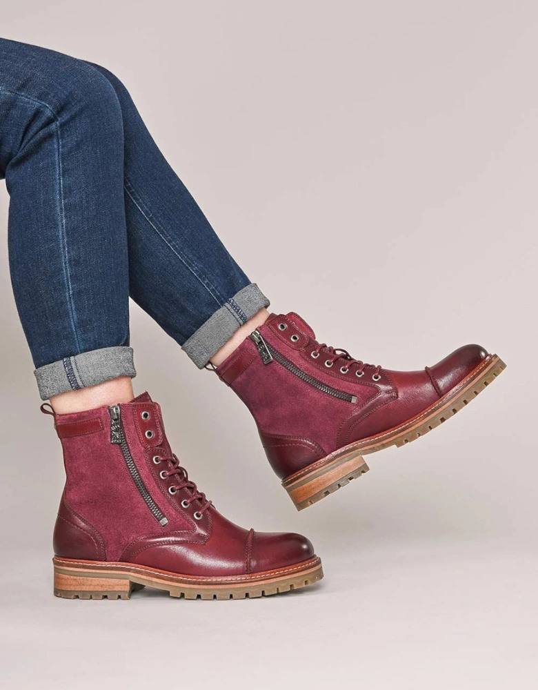 'Bardsey 2' Ladies Leather Biker Boots