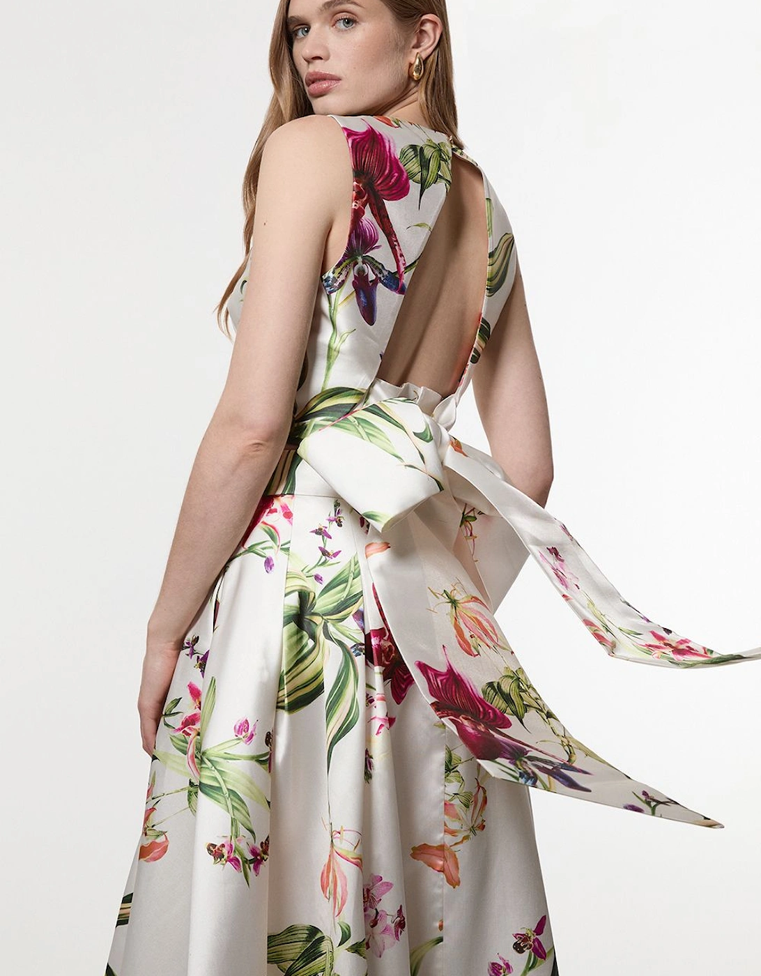 Garden Floral Twill Bow Detail Top, 2 of 1