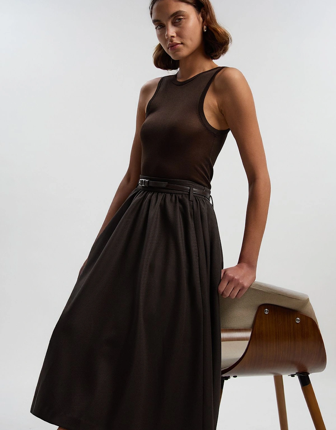 Tailored Marl Full Skirt, 2 of 1
