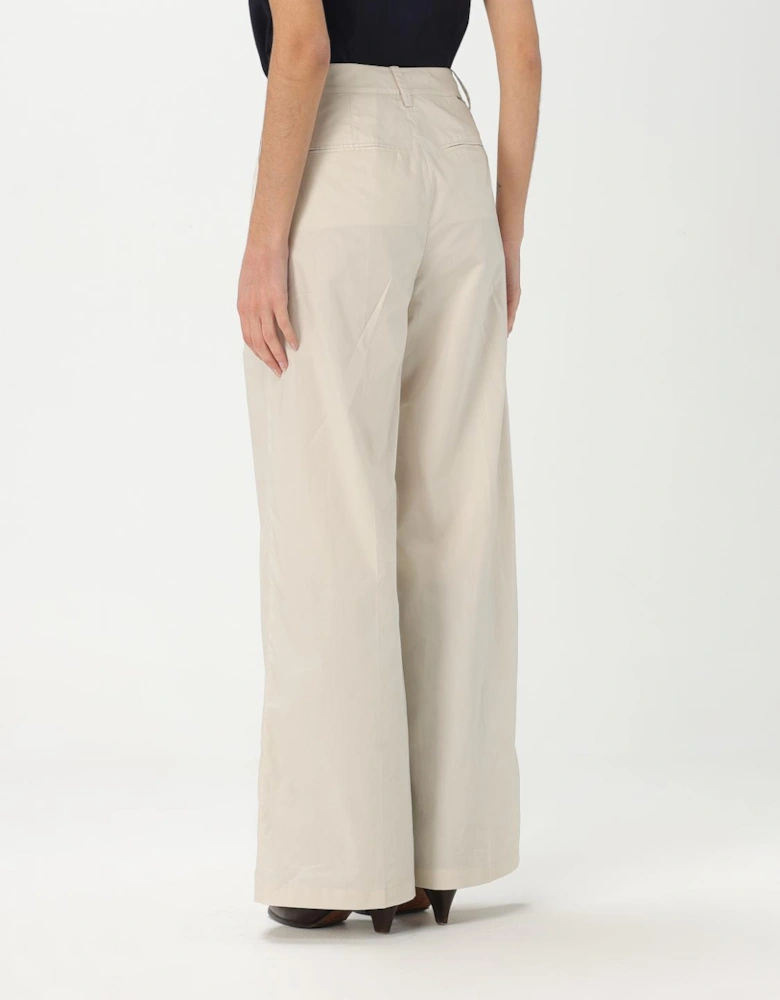 Wide Leg Cotton Trousers