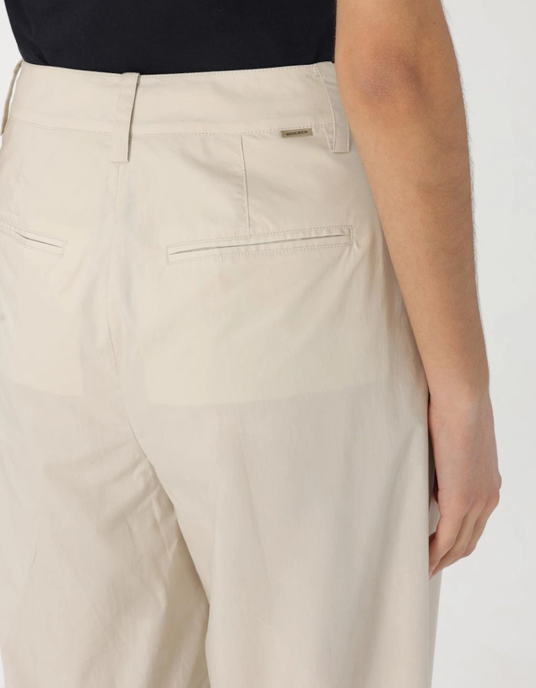Wide Leg Cotton Trousers