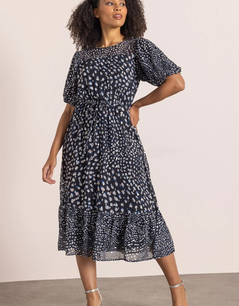 Shimmer Animal Print Dress