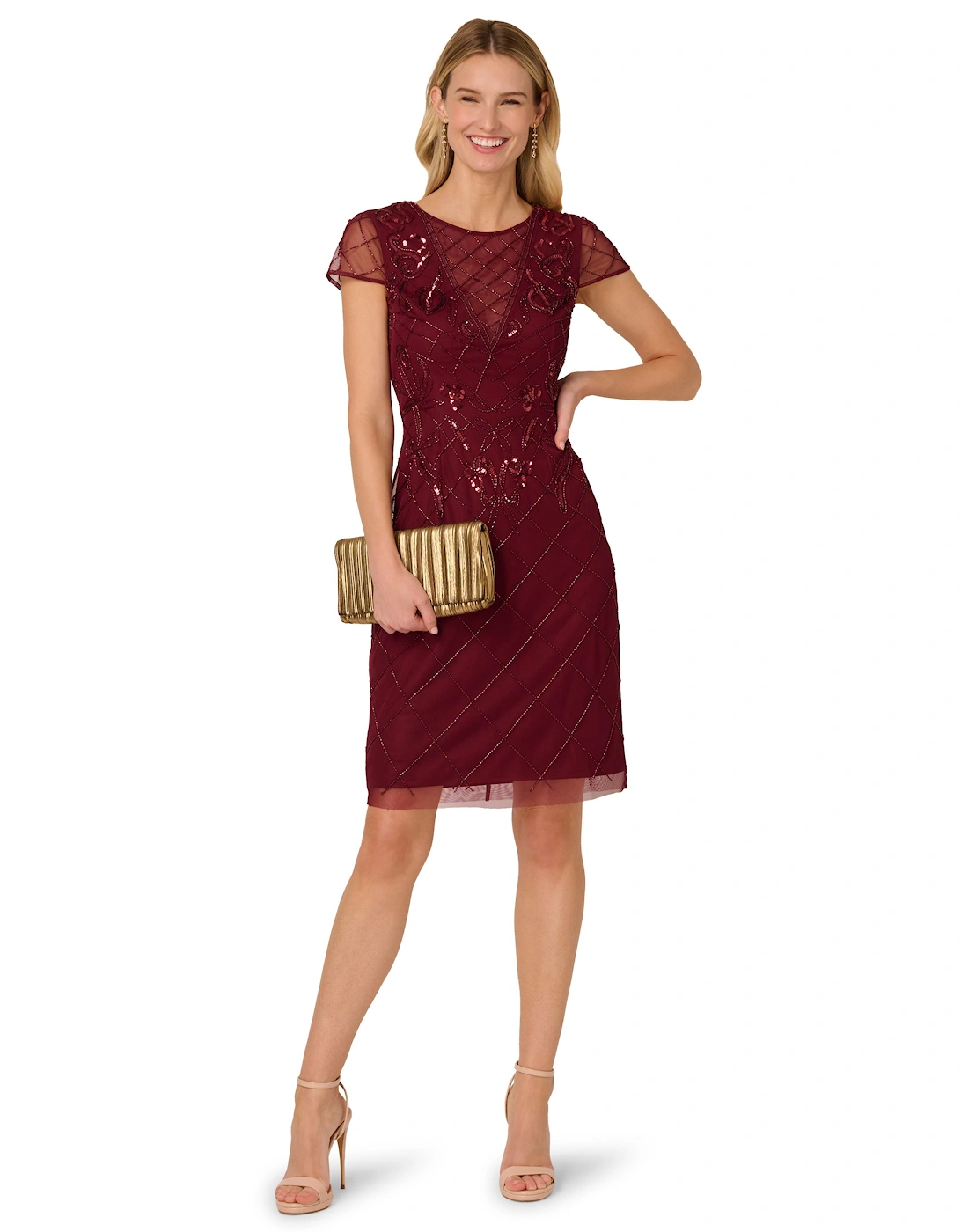 Bead Mesh Sheath Dress, 2 of 1