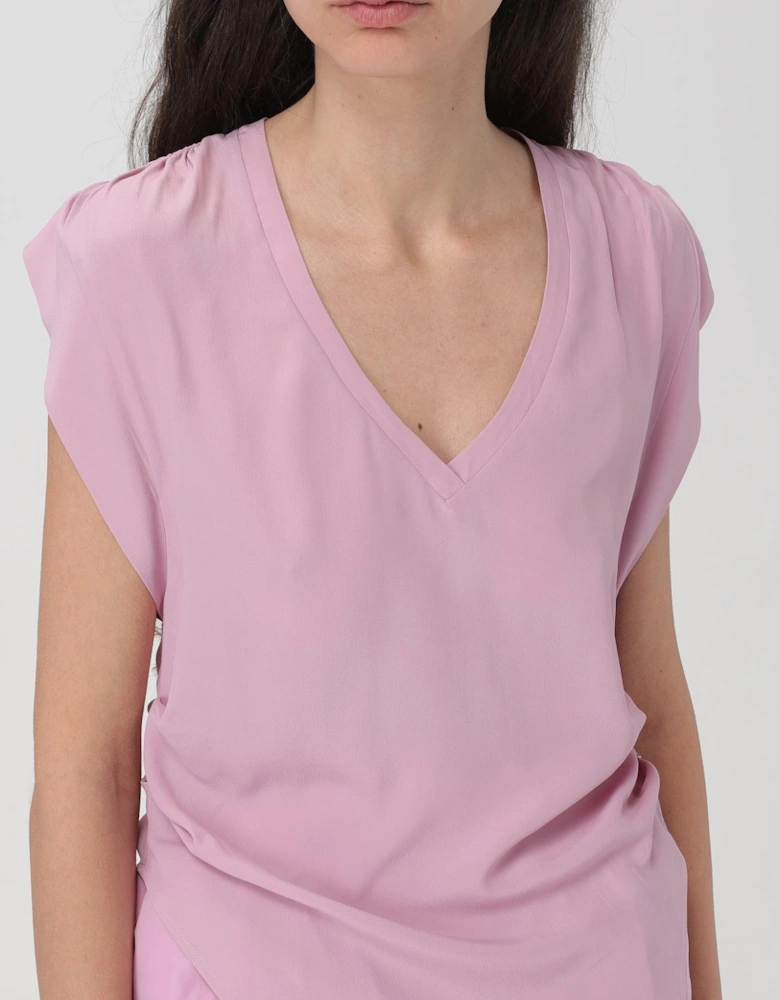 Pleated Skirt and VNeck Top Set