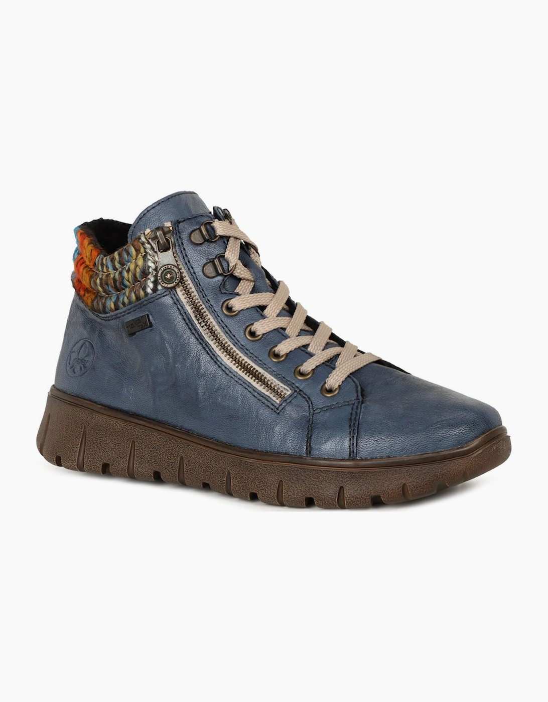 Rieker Women's Navy Oxbridge Ankle Boots - Size: 6.5