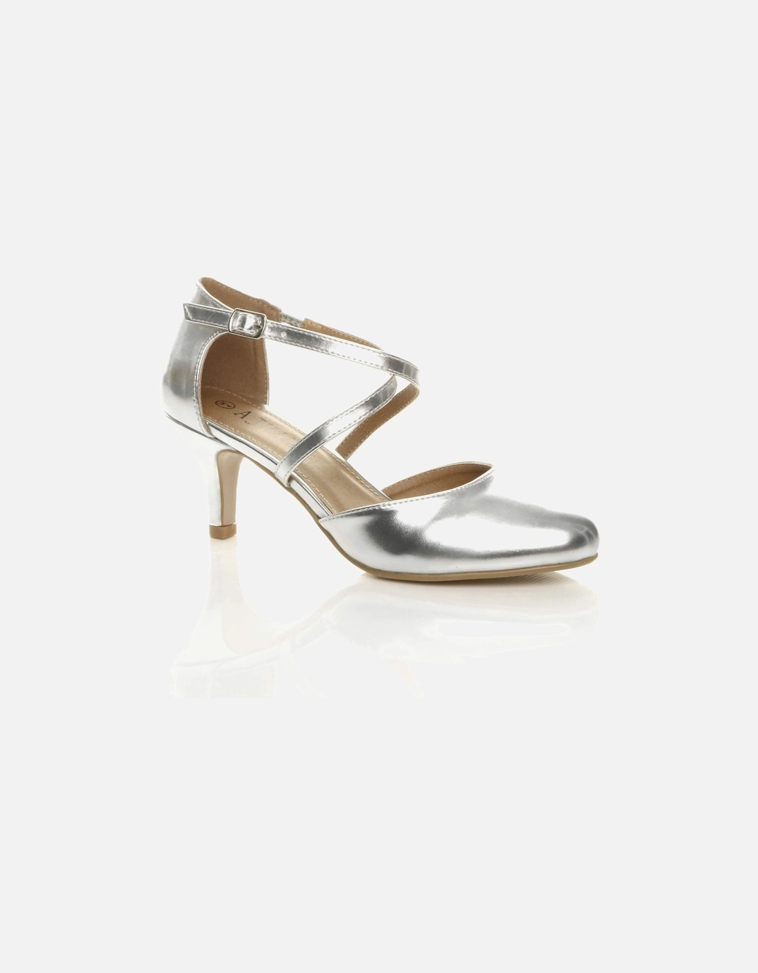 High  Heel Crossed Straps  2 Part Heels, 2 of 1