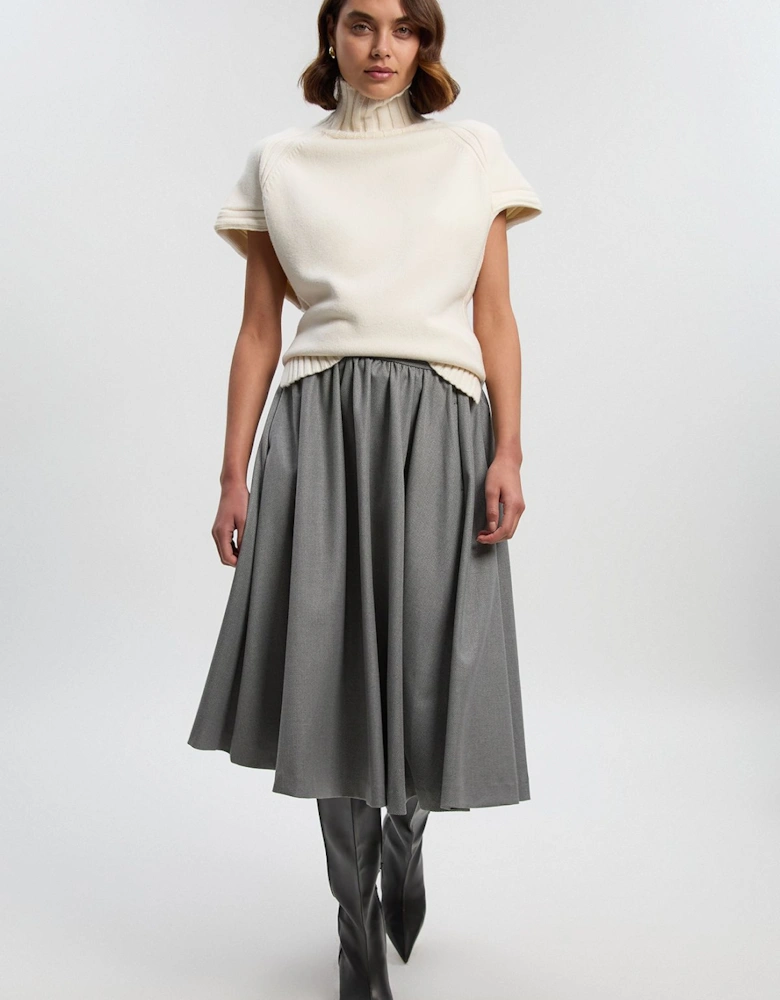 Tailored Marl Full Skirt