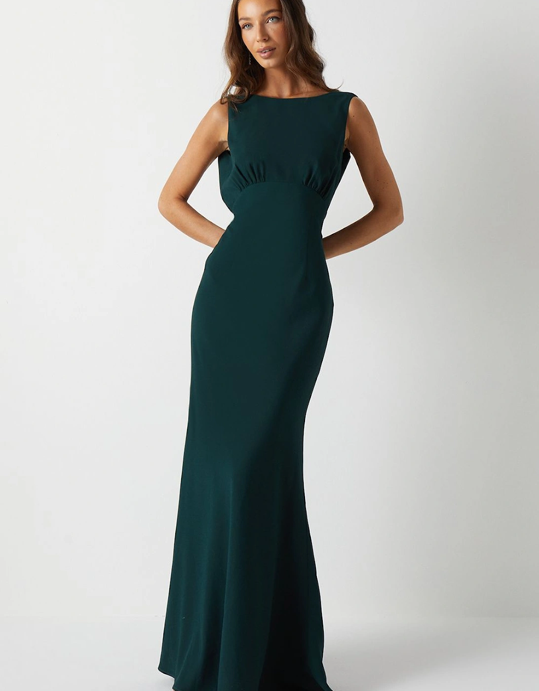 Honoured Sleeveless Cowl Back Maxi Bridesmaid Dress, 2 of 1