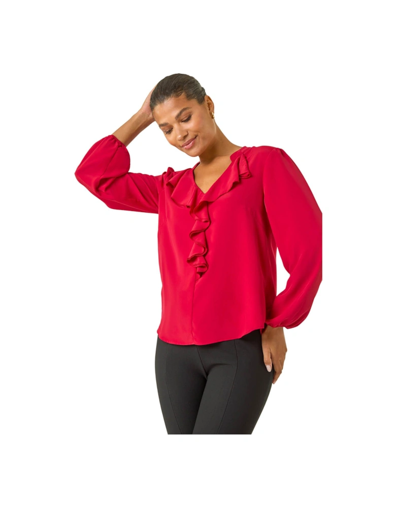 Ruffle Neck Blouse
