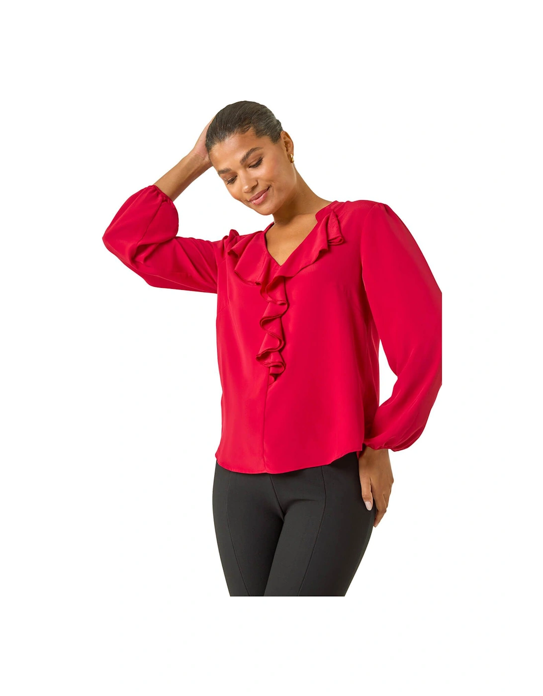 Ruffle Neck Blouse, 2 of 1