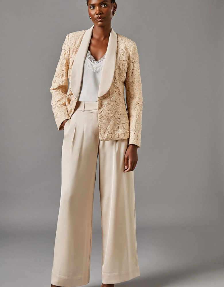 Satin Wide Leg Trouser
