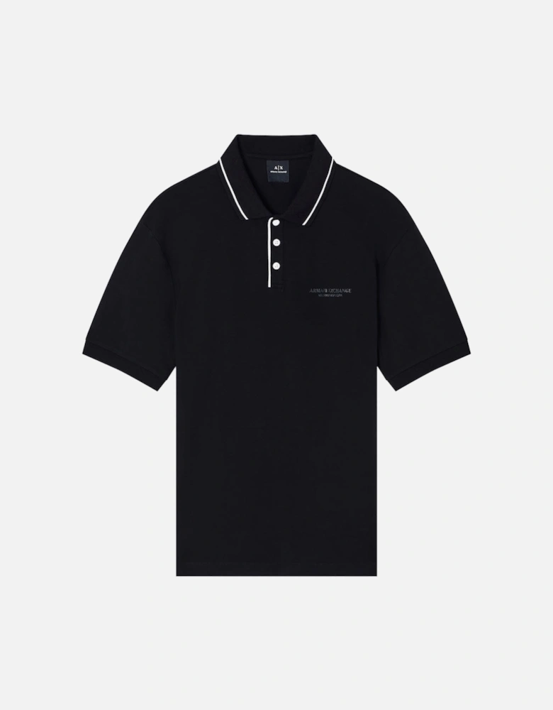 Exchange Regular Fit Polo Shirt Stretch Jersey XM001557 - Black