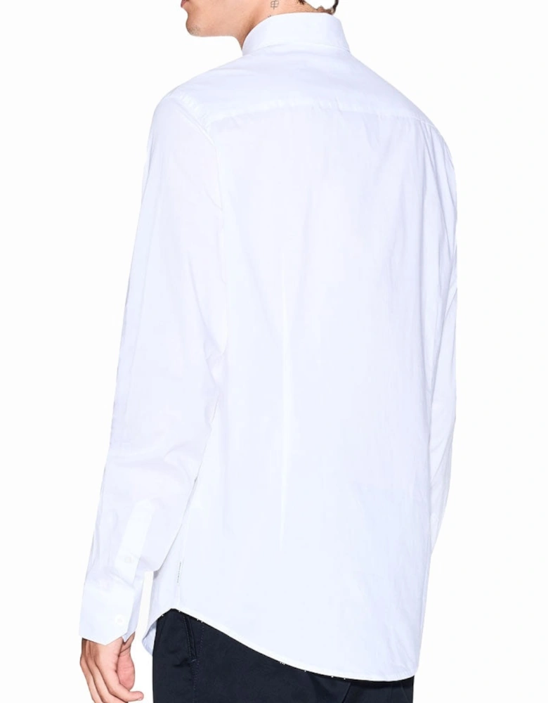 Exchange Slim Fit Woven Cotton Shirt - White 8NZC31