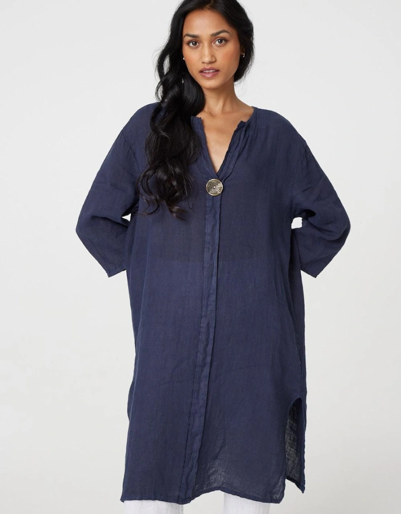Longline 3/4 Sleeve Knee Length Tunic