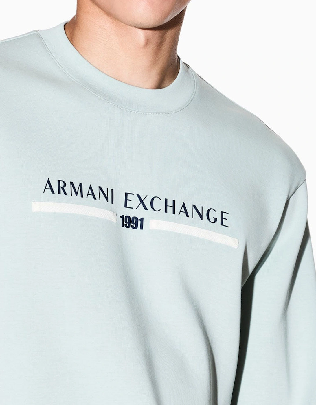 Exchange Logo Crewneck Sweatshirt XM000982 - Aqua Green