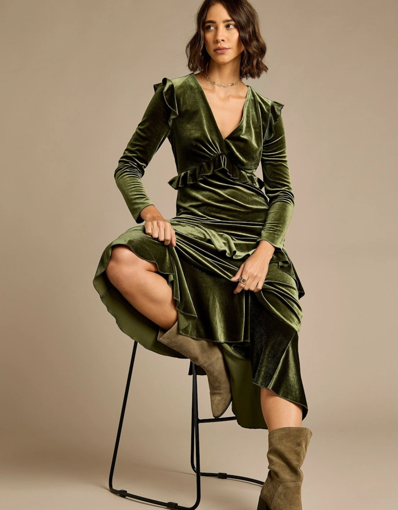 Odetta Khaki Maxi Dress