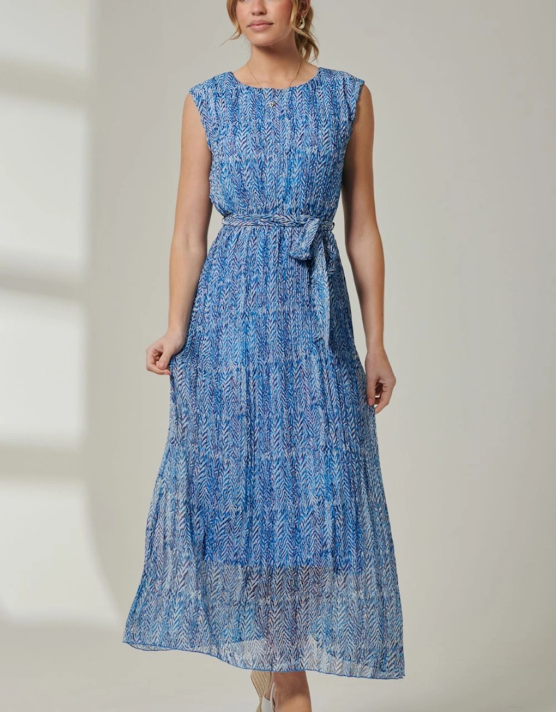 Hollyn Pleated Chiffon Maxi Dress