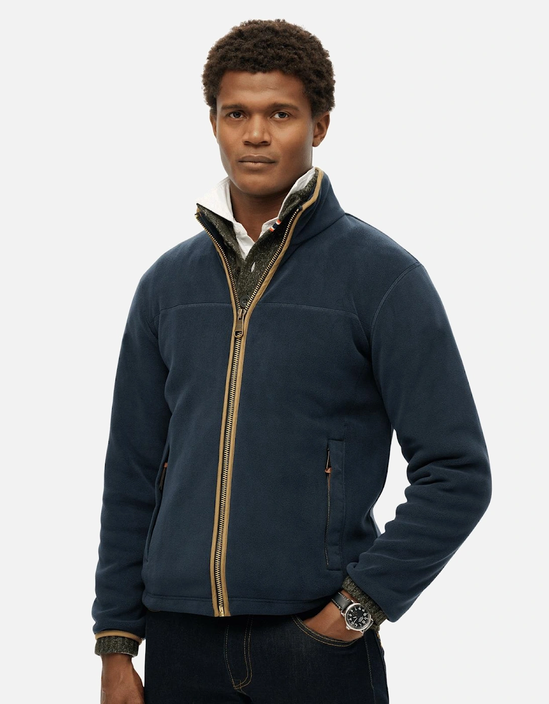 Mens Estate Full Zip Fleece, 2 of 1