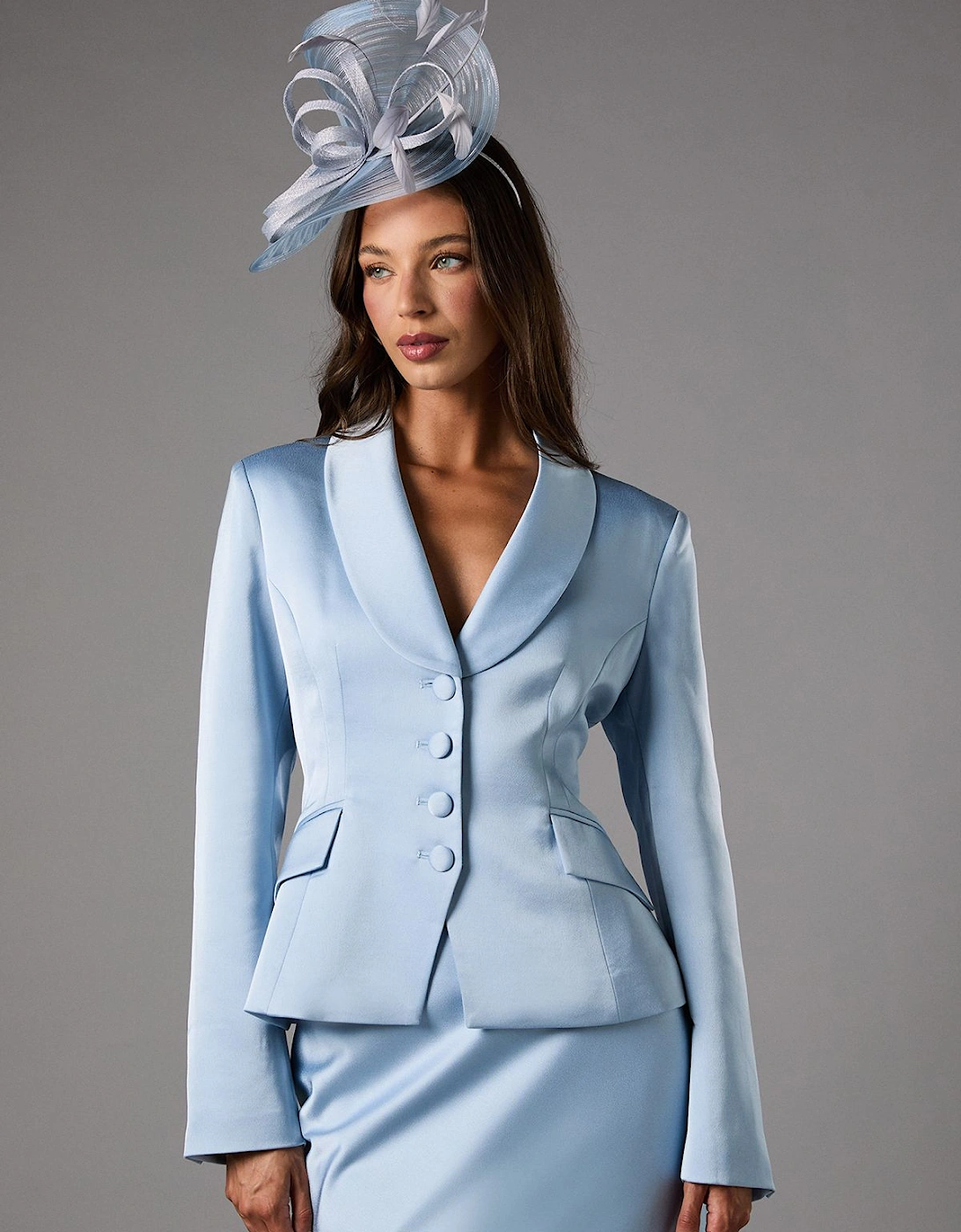 Waisted Jacket With Satin Lapel, 2 of 1