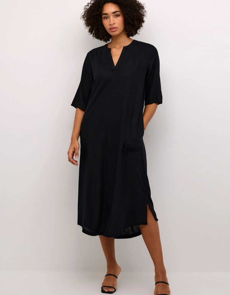 Milia Kaftan Midi Length Dress Striped