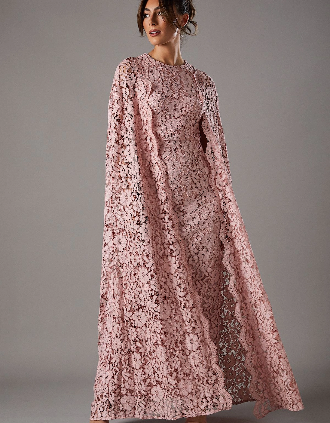 Lace Cape Gown, 2 of 1