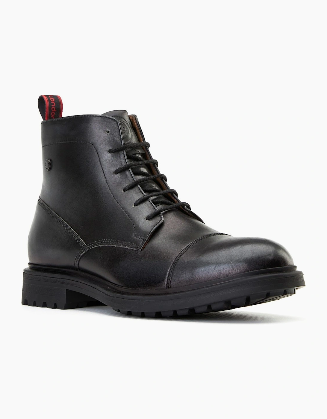 Base Men's Boulton Toe Cap Boots - Black - Size: 7