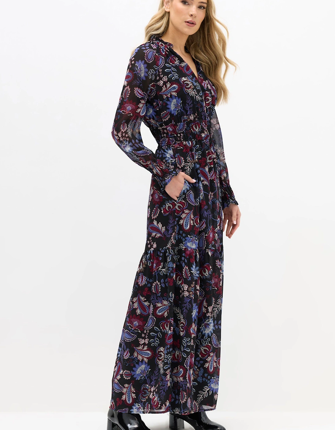 Tall Paisley Chiffon Maxi Dress, 2 of 1