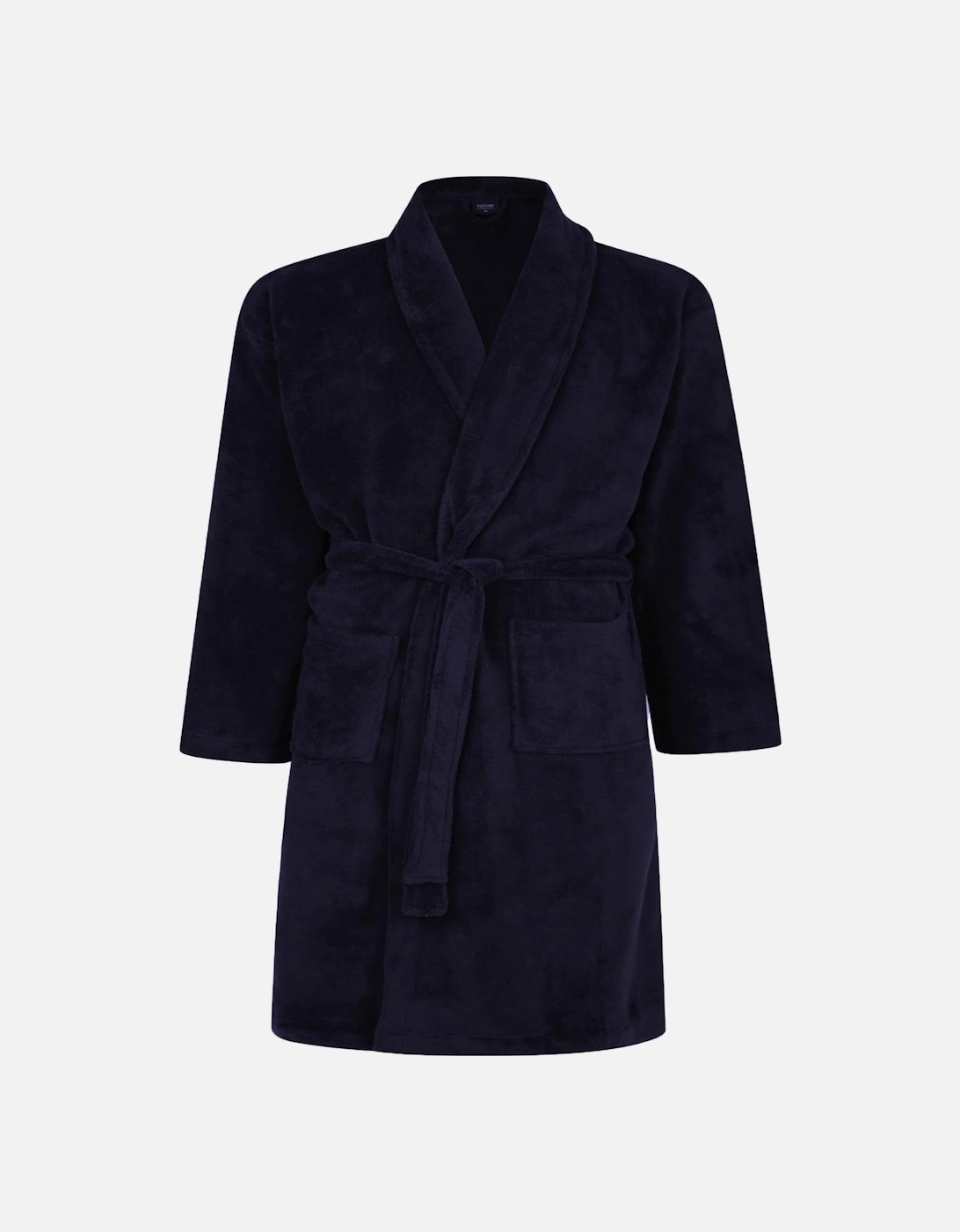 Mens Plain Fleece Big & Tall Dressing Gown, 2 of 1