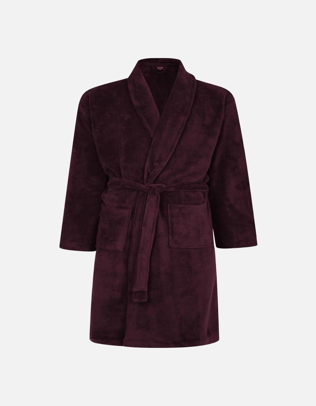 Mens Plain Fleece Big & Tall Dressing Gown, 2 of 1