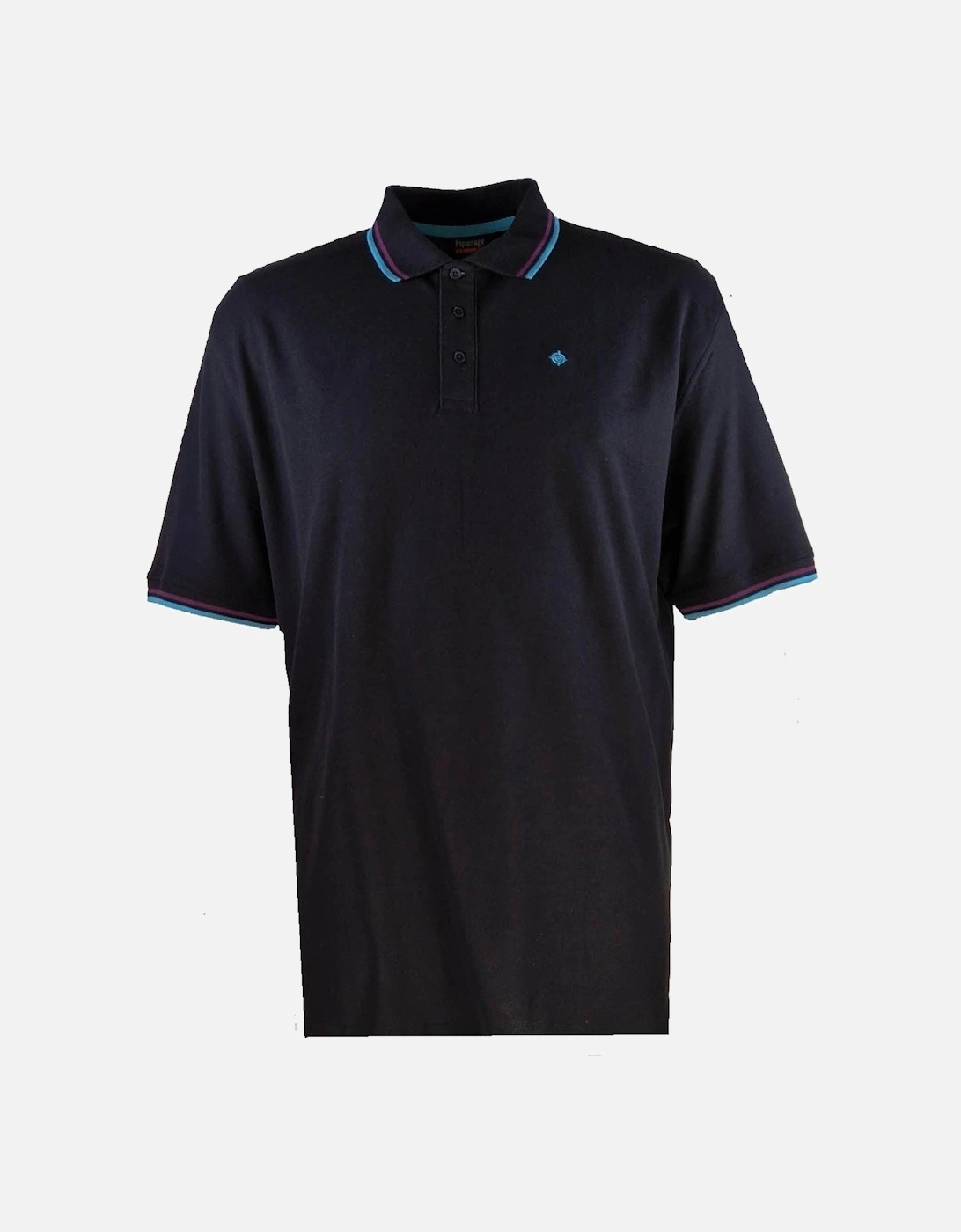 Mens Tipped Big & Tall Short Sleeve Polo Shirt, 2 of 1
